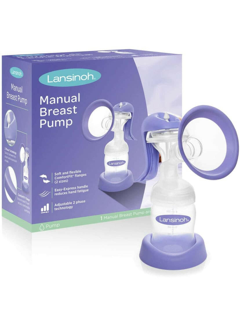 Lansinoh Manual Breast Pump, Hand Pump for Breastfeeding.