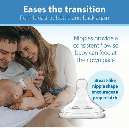 Dr. Brown’s Natural Flow, Wide-Neck Glass Baby Bottles 5 oz/150 mL - 3 Pack.