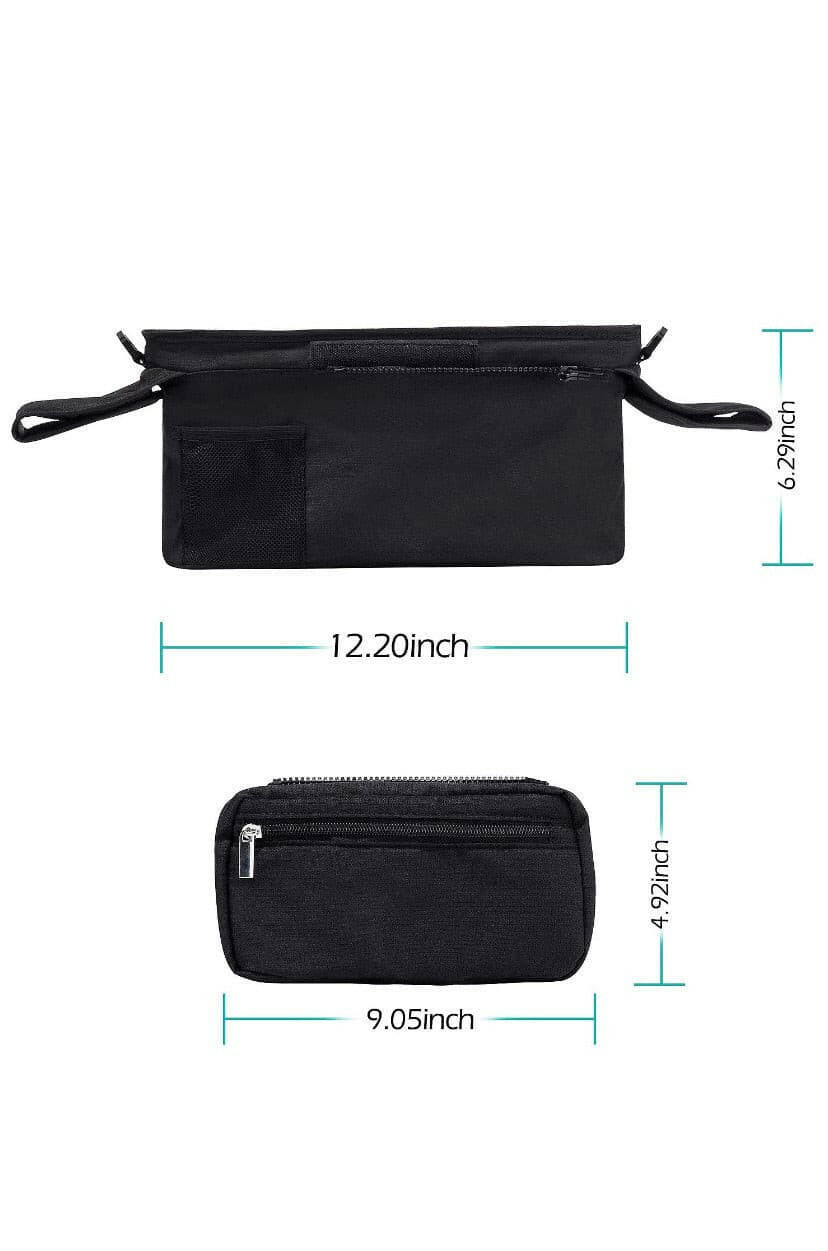 Stroller Organizer with Insulated Cup Holder.