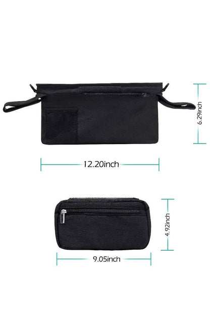 Stroller Organizer with Insulated Cup Holder.