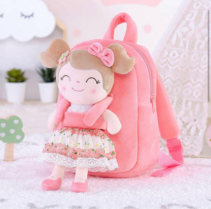 Baby Girl Gift Toddler Backpack with Spring Girl Doll by Gloveleya.
