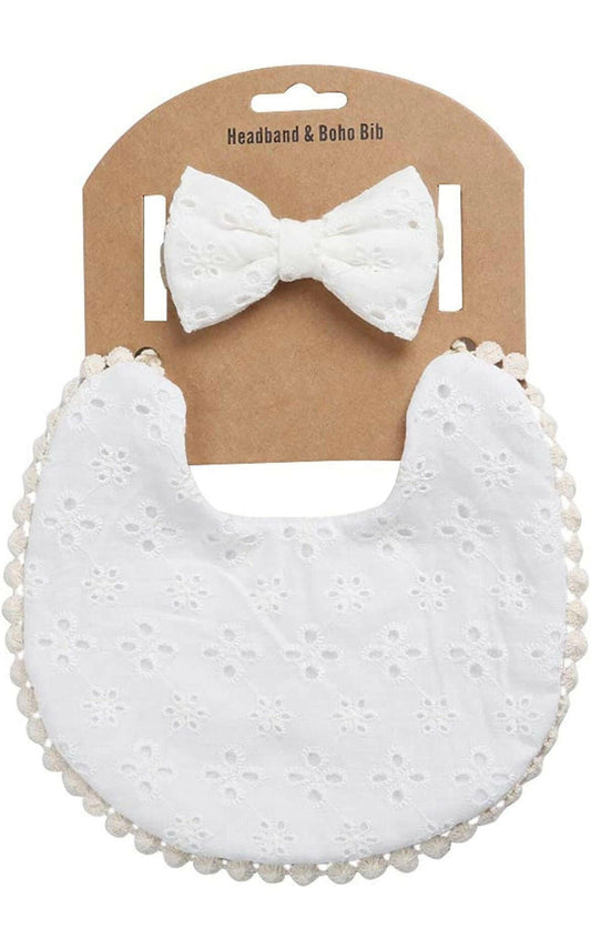 Cotton Double Sided Adjustable Bibs with bandana for baby girl.