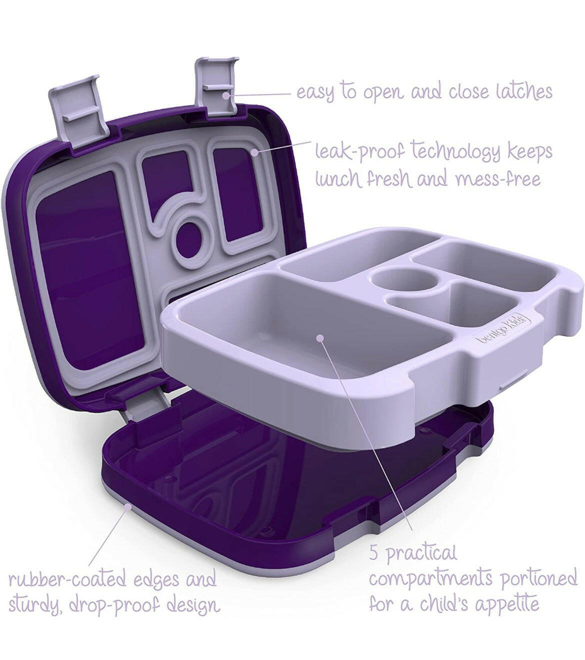 Leak-Proof, 5-Compartment Kids Lunch Box by Bentgo.