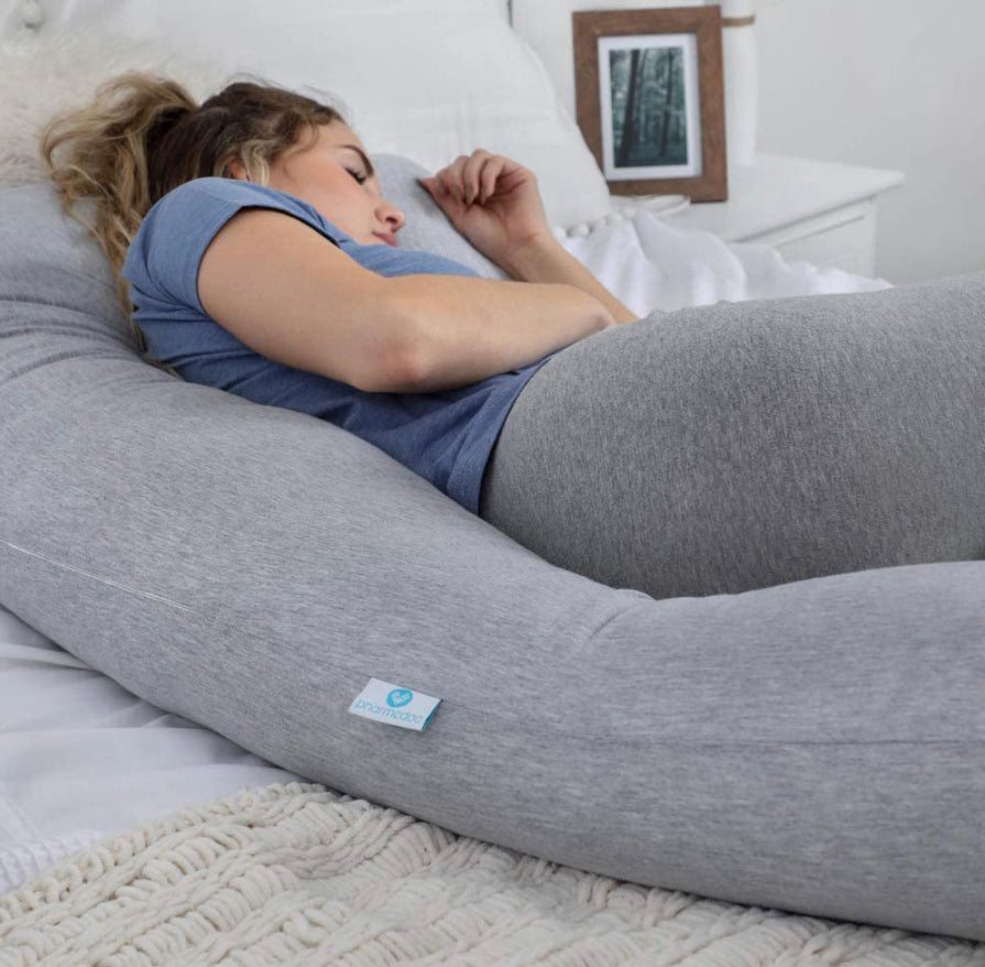 PharMeDoc - U-Shaped Full Body Maternity Pillow - Grey.