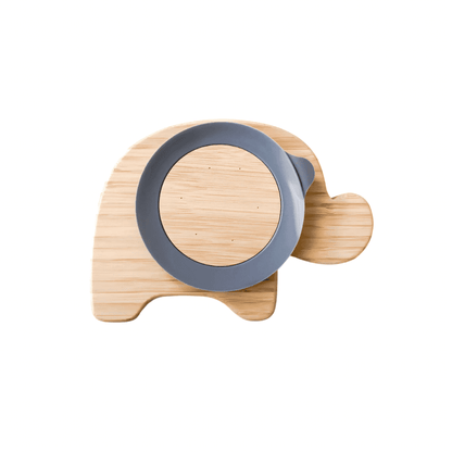 Elephant Bamboo Plate with Suction.