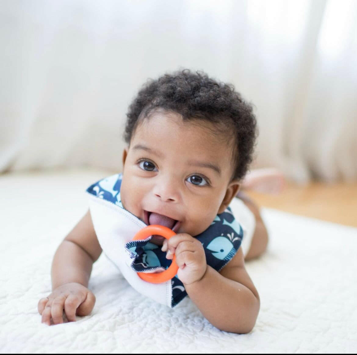 Bandana Bib with Teether by Dr. Brown.
