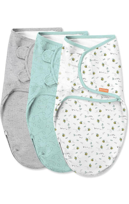 summer infant swaddleme sizes Easy Change Swaddle by SwaddleMe (Little Bees) 0-3 Months, 3-Pack – Qatar Moms