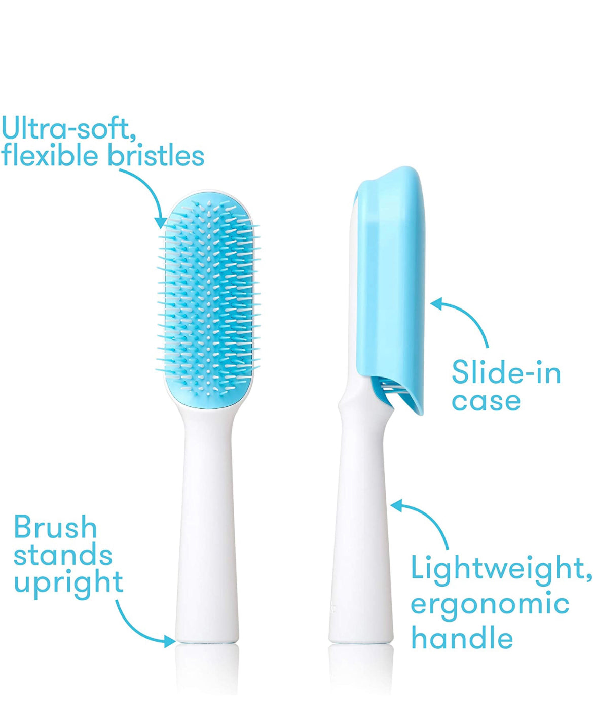 FridaBaby Fine or Straight Hair Detangling Kids Brush, Detangles Knots Without Tears or Breakage, Comb Teeth and Bristle Design.