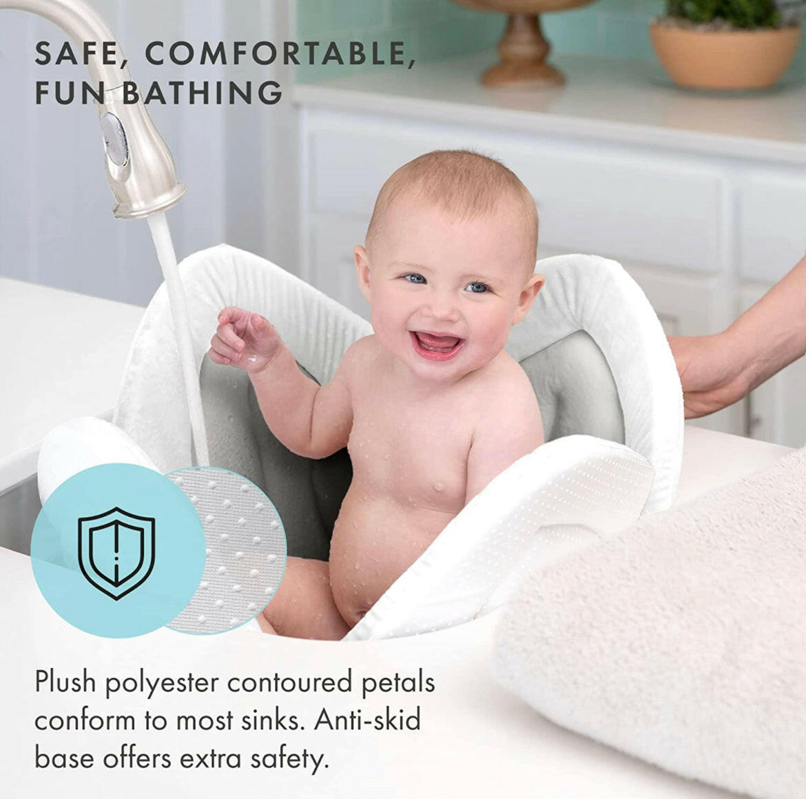 Blooming Bath Lotus - Baby Bath Seat for Sink - Premium Baby Bathtub - Newborn Bath Baby Essentials.