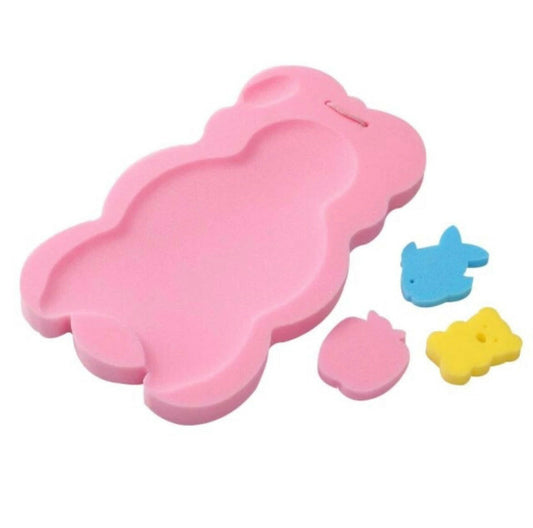 Soft Infant Bath Sponge Skid Proof Baby Bath Mat Newborn Odor Free.