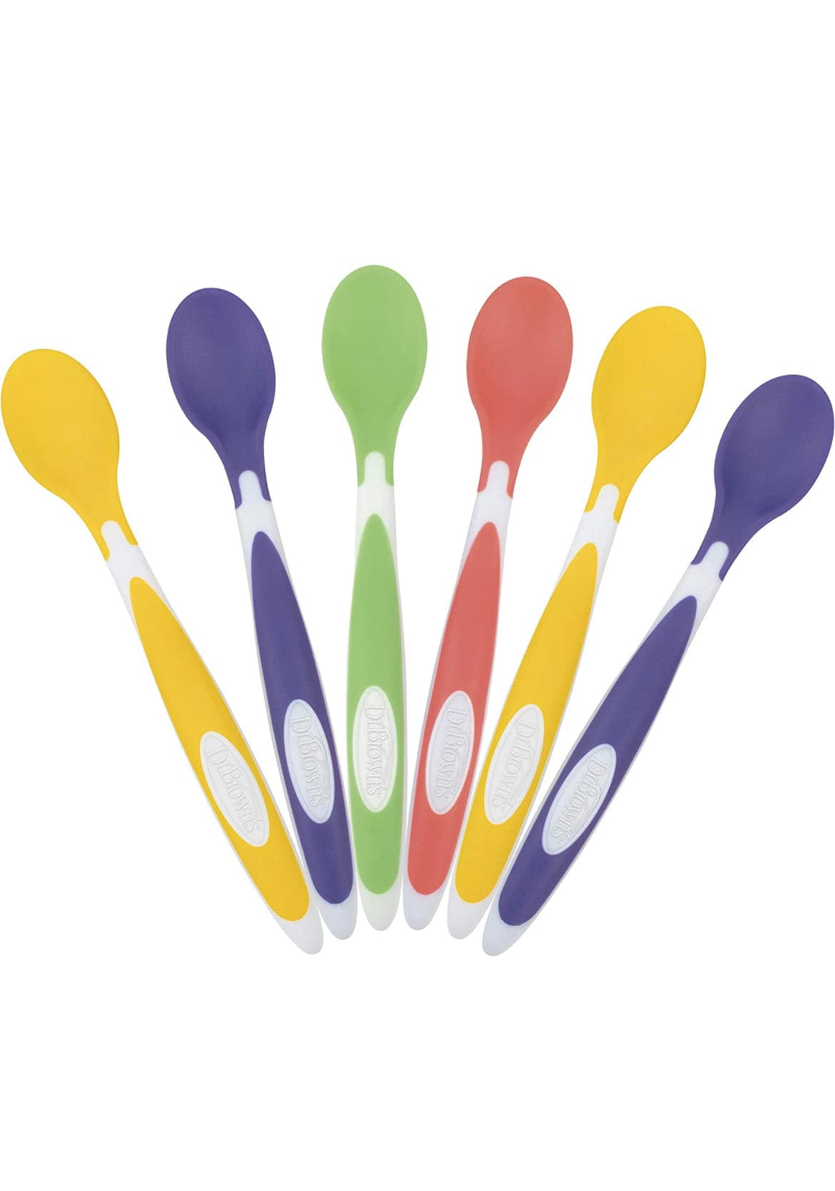 Soft-Tip Baby Feeding Spoons by Dr. Brown, 6 Pack.