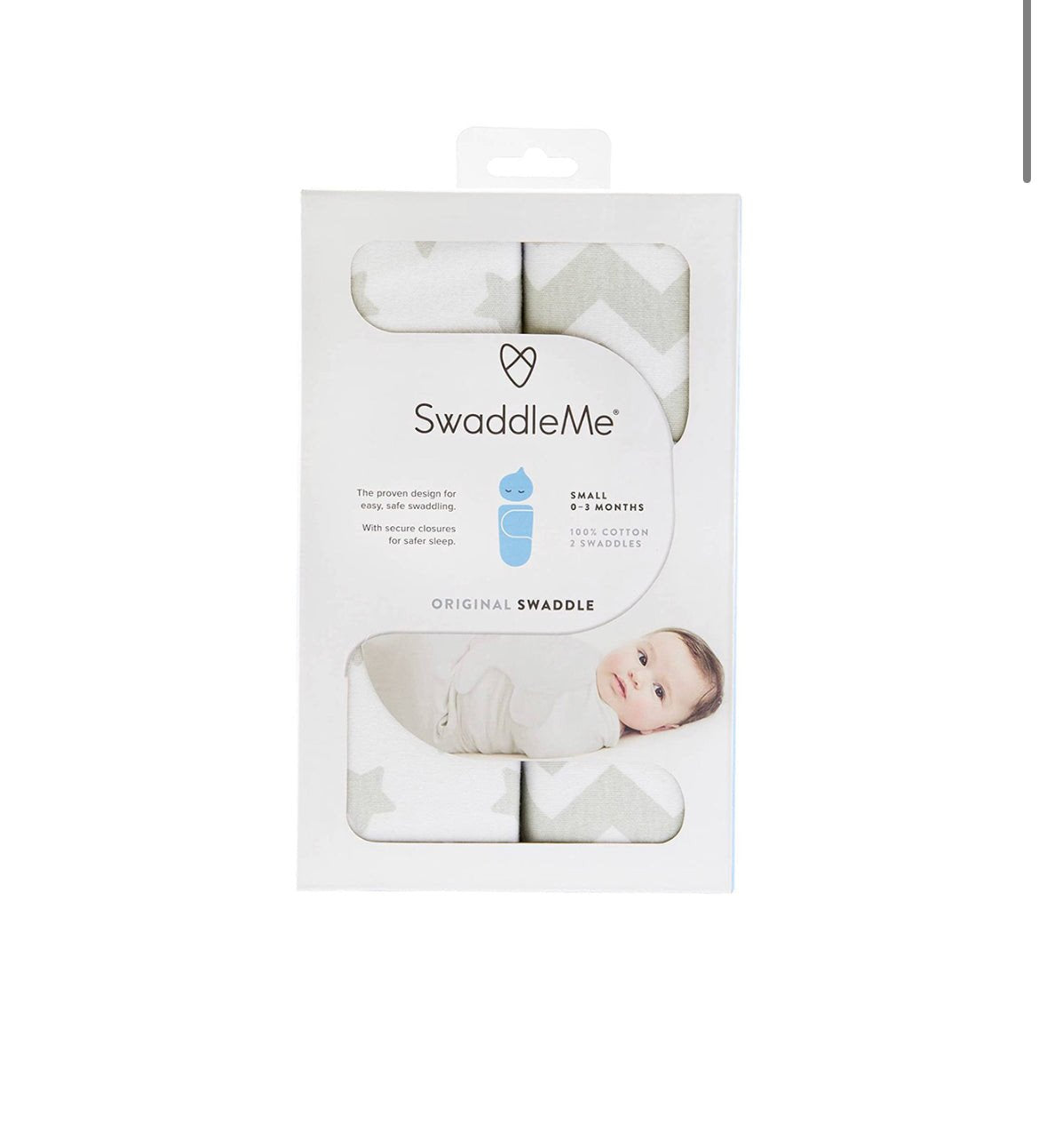 SwaddleMe  0-3 months- Pack of 2 - Grey.