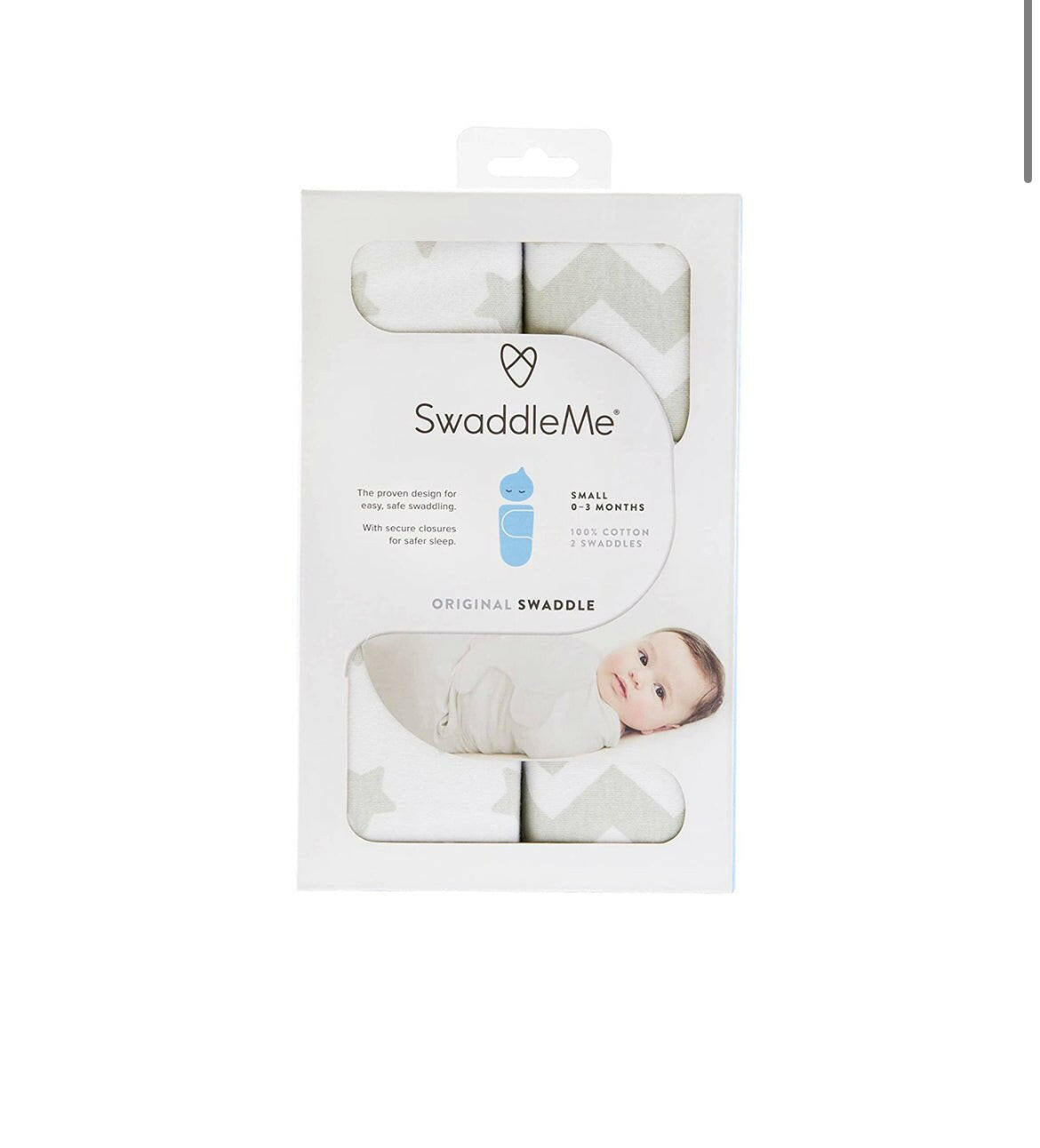SwaddleMe  0-3 months- Pack of 2 - Grey.