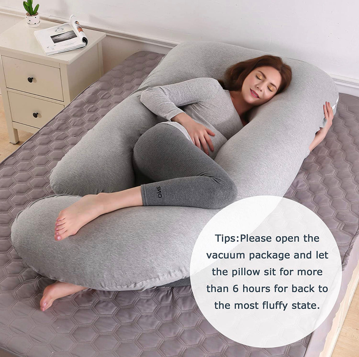 Full Body Maternity Pillows with Removable Cover.