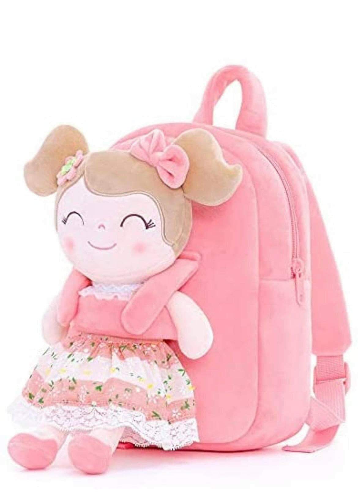 Baby Girl Gift Toddler Backpack with Spring Girl Doll by Gloveleya.