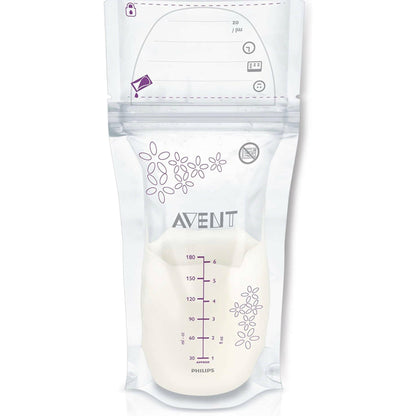 Philips AVENT Breast Milk Storage Bags, 6 Ounce, 25 Count.