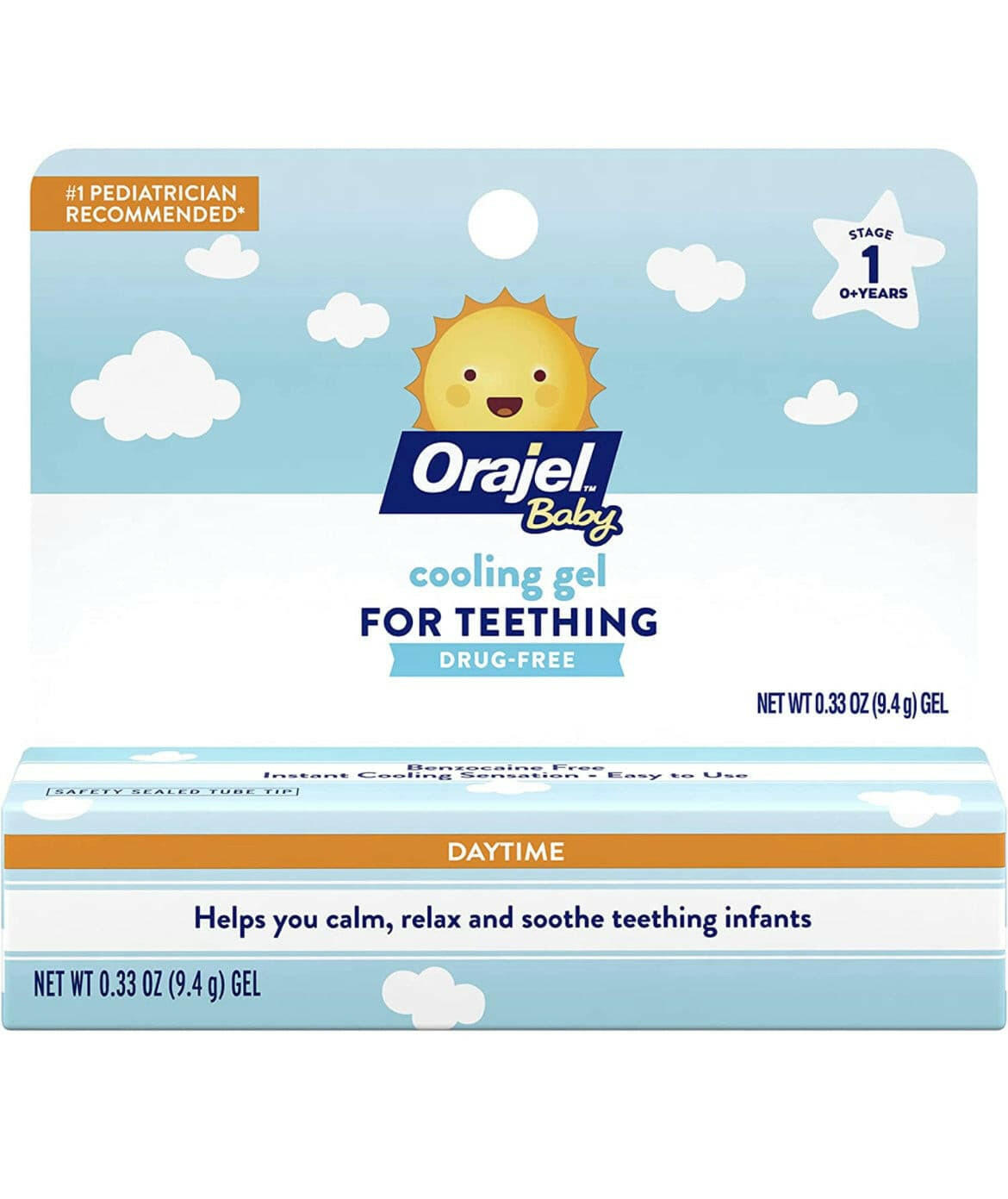 Orajel NonMedicated Cooling Teething Gel, Daytime.
