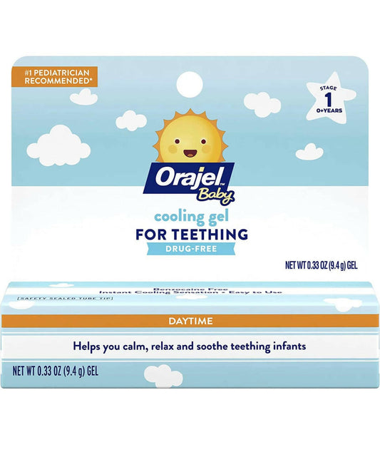 Orajel NonMedicated Cooling Teething Gel, Daytime.