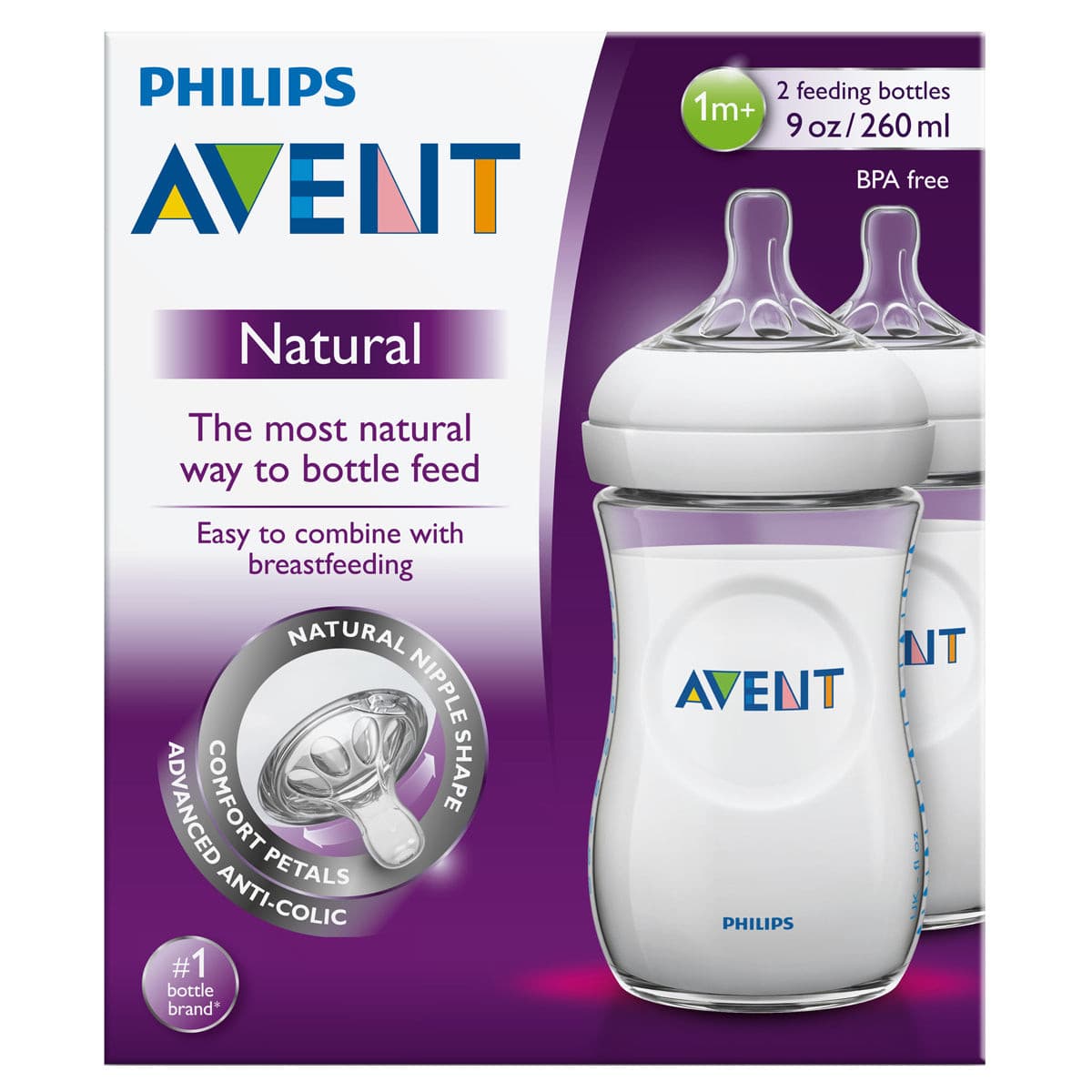 Natural Baby Bottle by Philips Avent 260 ml 2 pk.