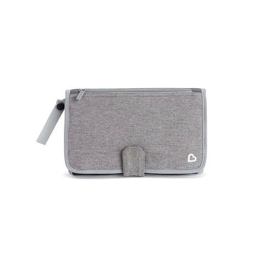 Munchkin Portable Diaper Changing Kit with Changing Pad and Wipes Case, Grey.