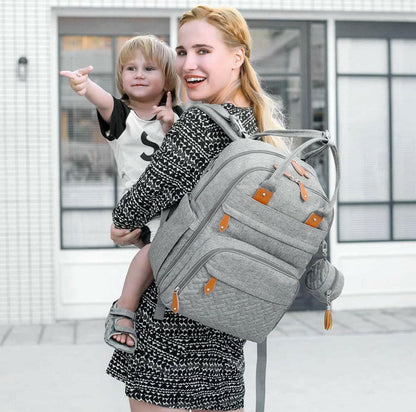 Baby Diaper bag backpack with changing pad.