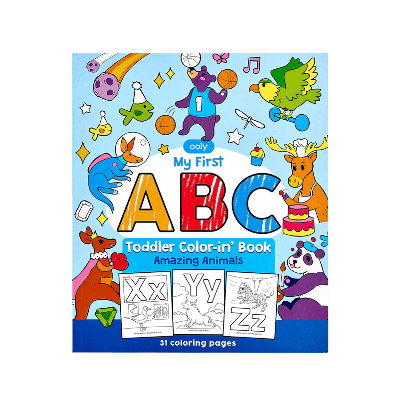 Toddler Color-In' Book - ABC Amazing Animals.