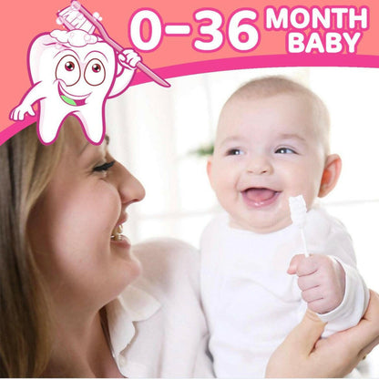 42Pcs Disposable Infant Baby Tongue Cleaner and Baby Toothbrush for 0-36 Month.