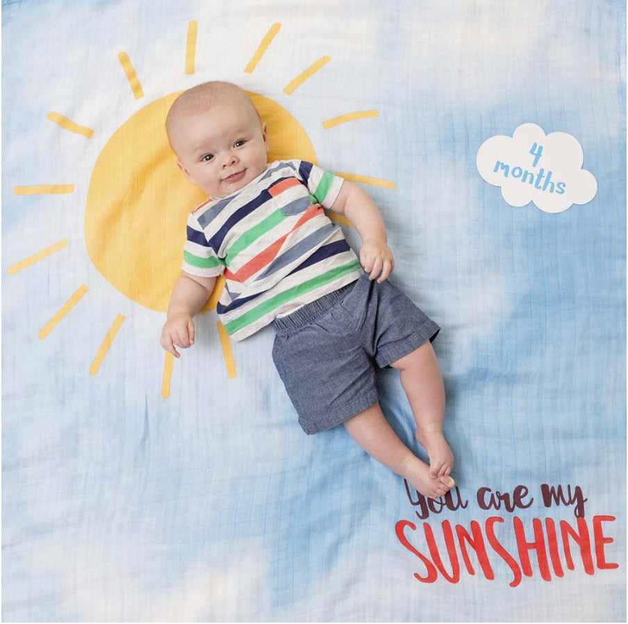 Lulujo - Baby's First Year Blanket & Card Set - Sunshine.
