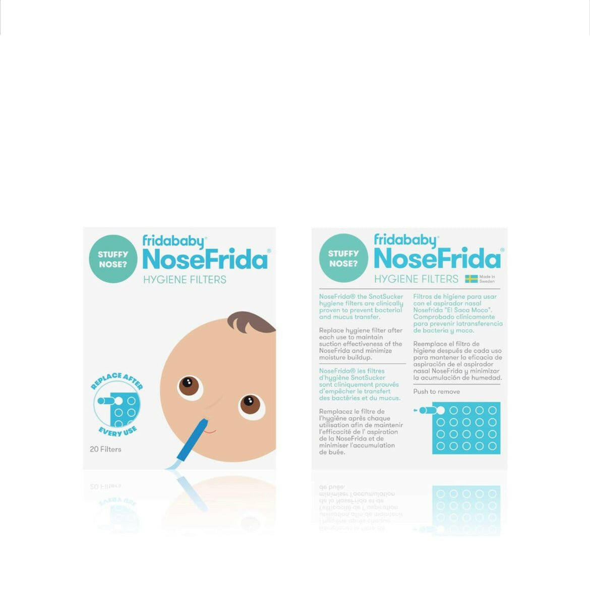 Nasal Aspirator 20 Hygiene Filters for NoseFrida The Snotsucker by Frida Baby.