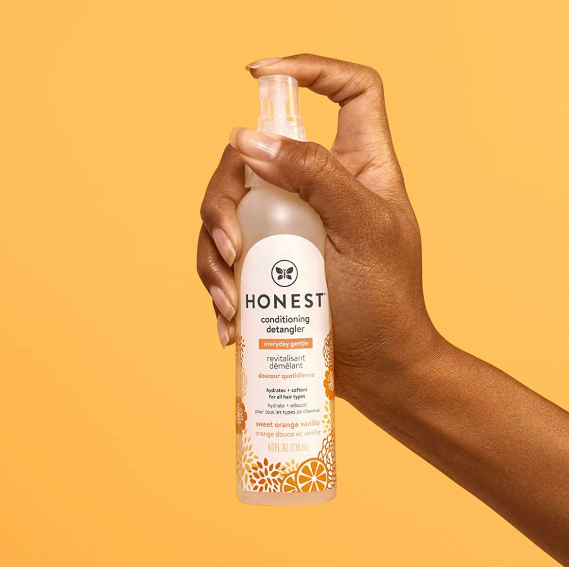 Baby Hair Conditioning Detangler by The Honest Company, Sweet Orange Vanilla, 118 ml.