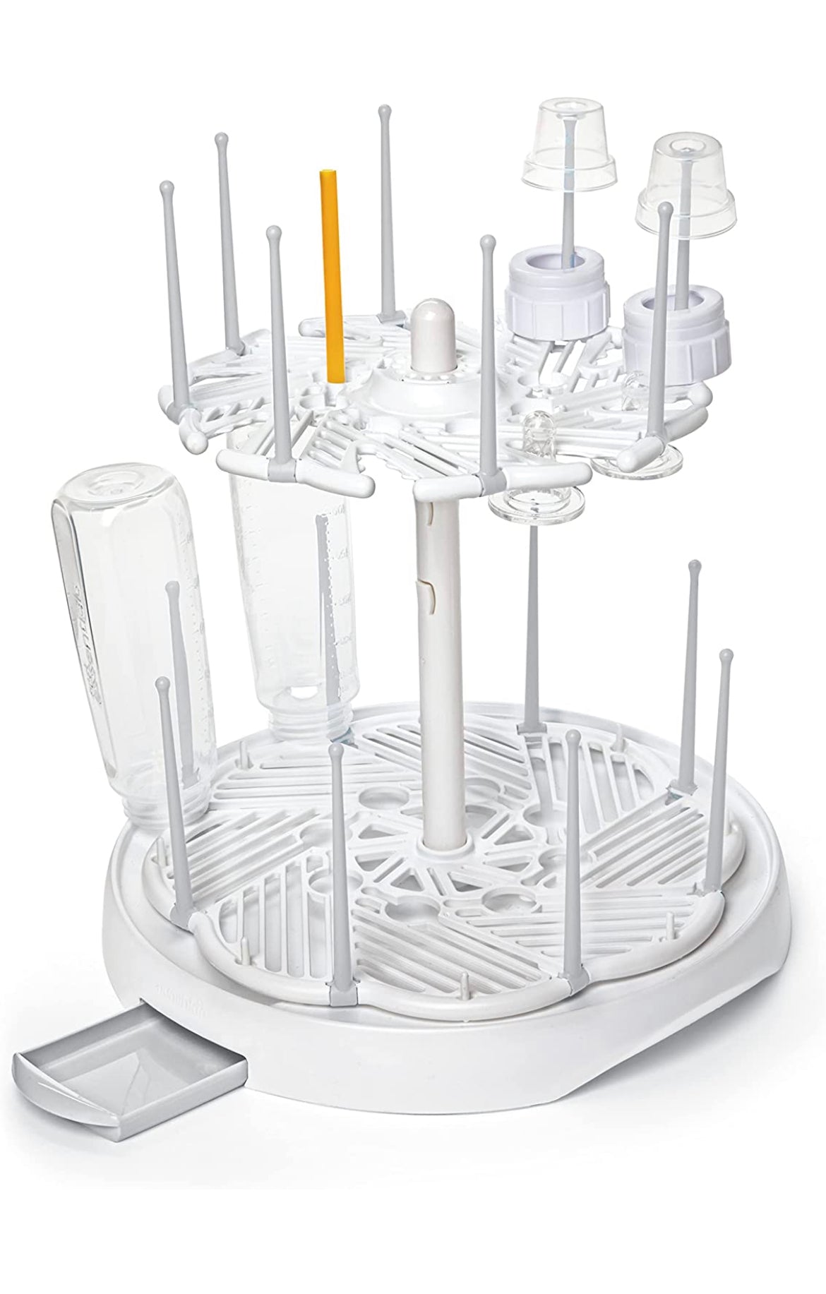 Munchkin High Capacity Drying Rack for Baby Bottles and Accessories, White.