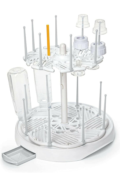 Munchkin High Capacity Drying Rack for Baby Bottles and Accessories, White.