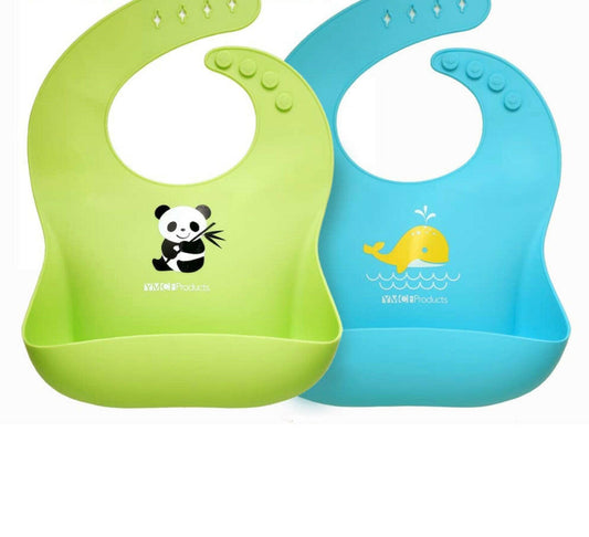 WaterProof Food Catcher Bib - Green / Turquoise