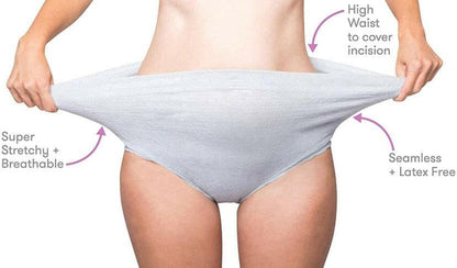 Frida Mom Disposable High Waist C-Section Postpartum Underwear | Super Soft, Stretchy, Breathable, Wicking, Latex-Free, Regular (8 Count).