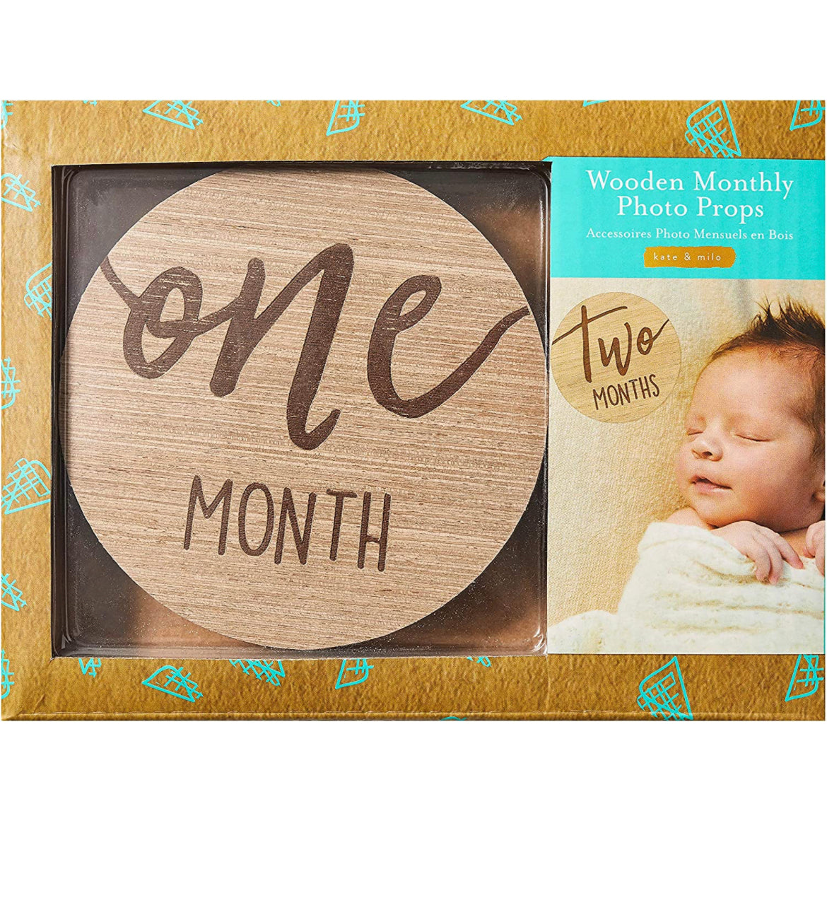 Baby Growth and Pregnancy Growth Cards, Wooden.