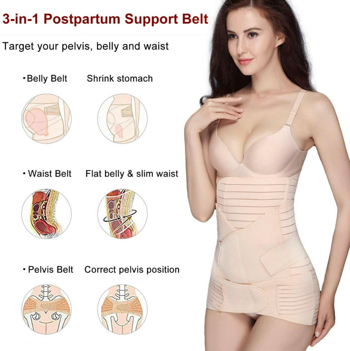 ChongErfei 3 in 1 Postpartum Support - Recovery Belly/Waist/Pelvis