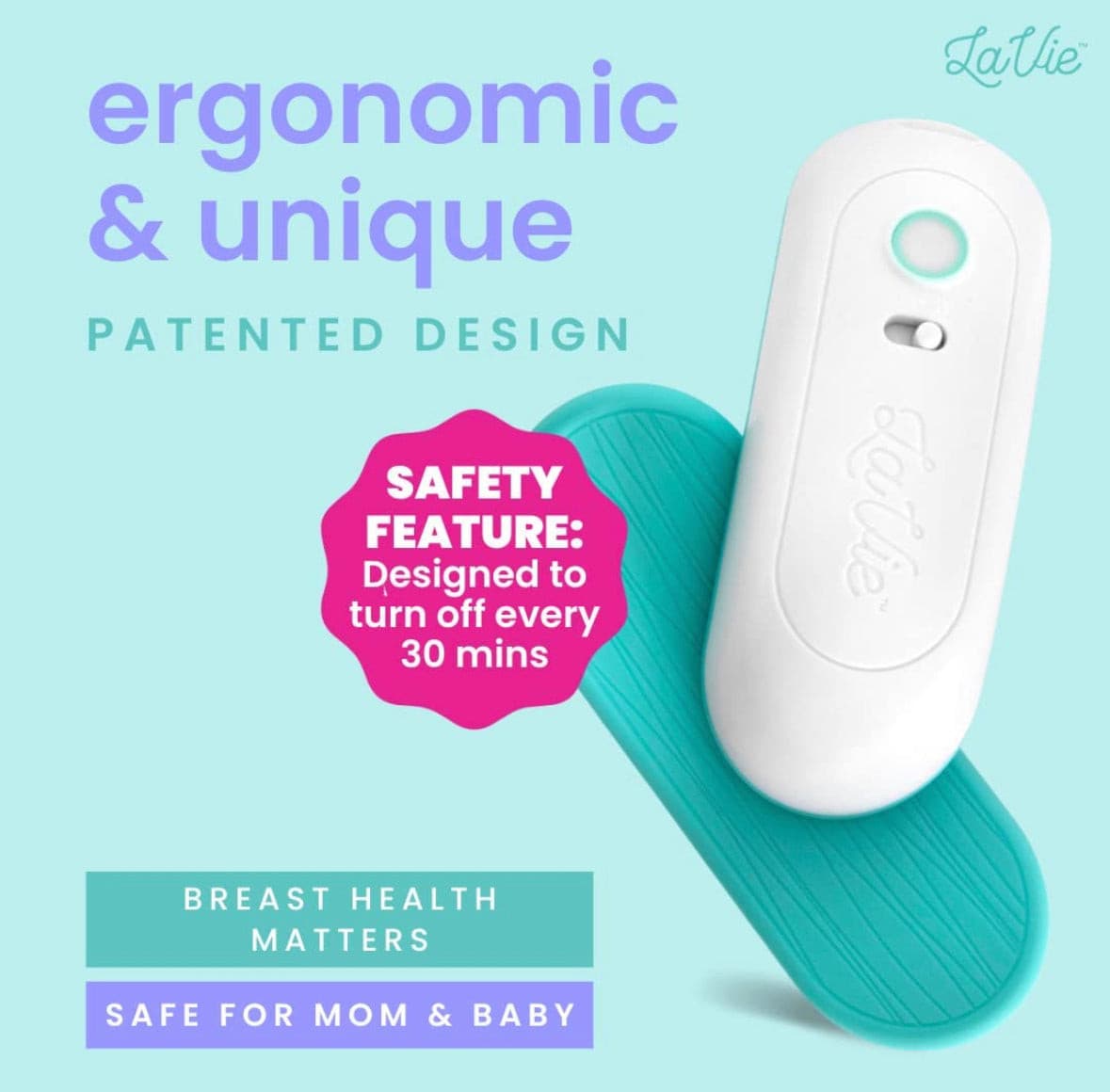 LaVie 3-in-1 Warming Lactation Massager, 2 Pack.