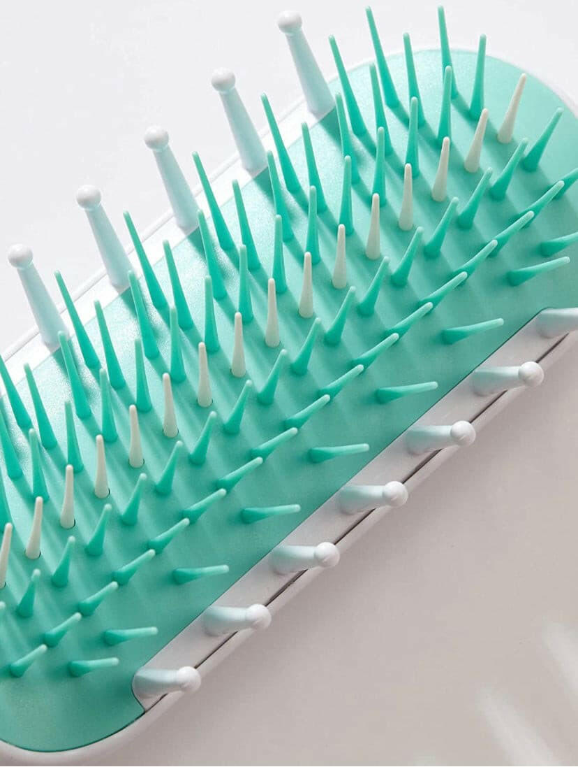 FridaBaby Thick or Curly Hair Detangling Kids Brush by Fridababy, Detangles Knots Without Tears or Breakage, Comb Teeth and Bristle Design.