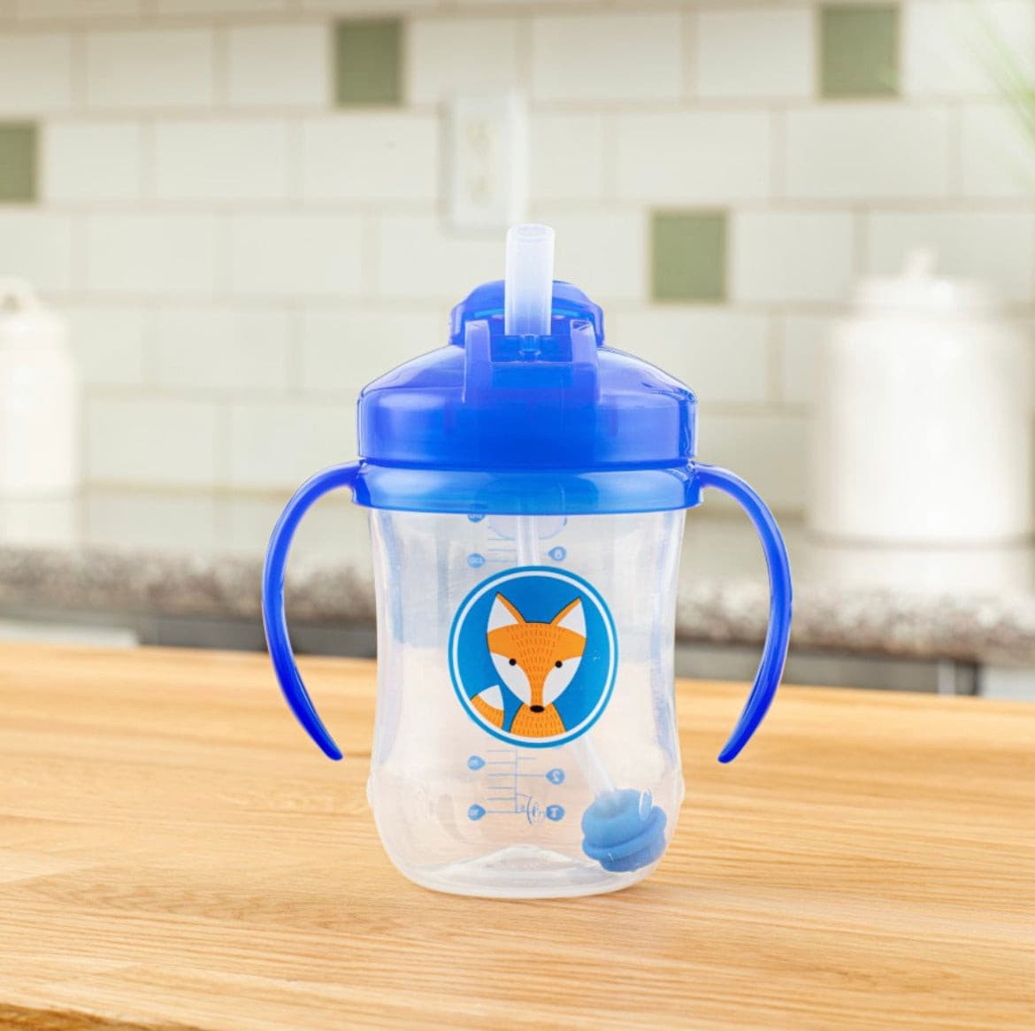 Baby Straw Cup by Dr. Brown, 270 ml, 6m+,blue.