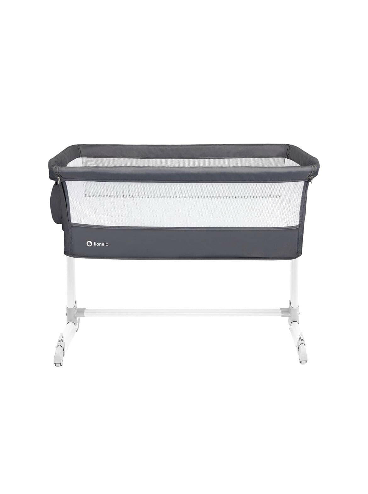 Lionelo Newborn Bedside Crib Dark Grey Qatar Moms