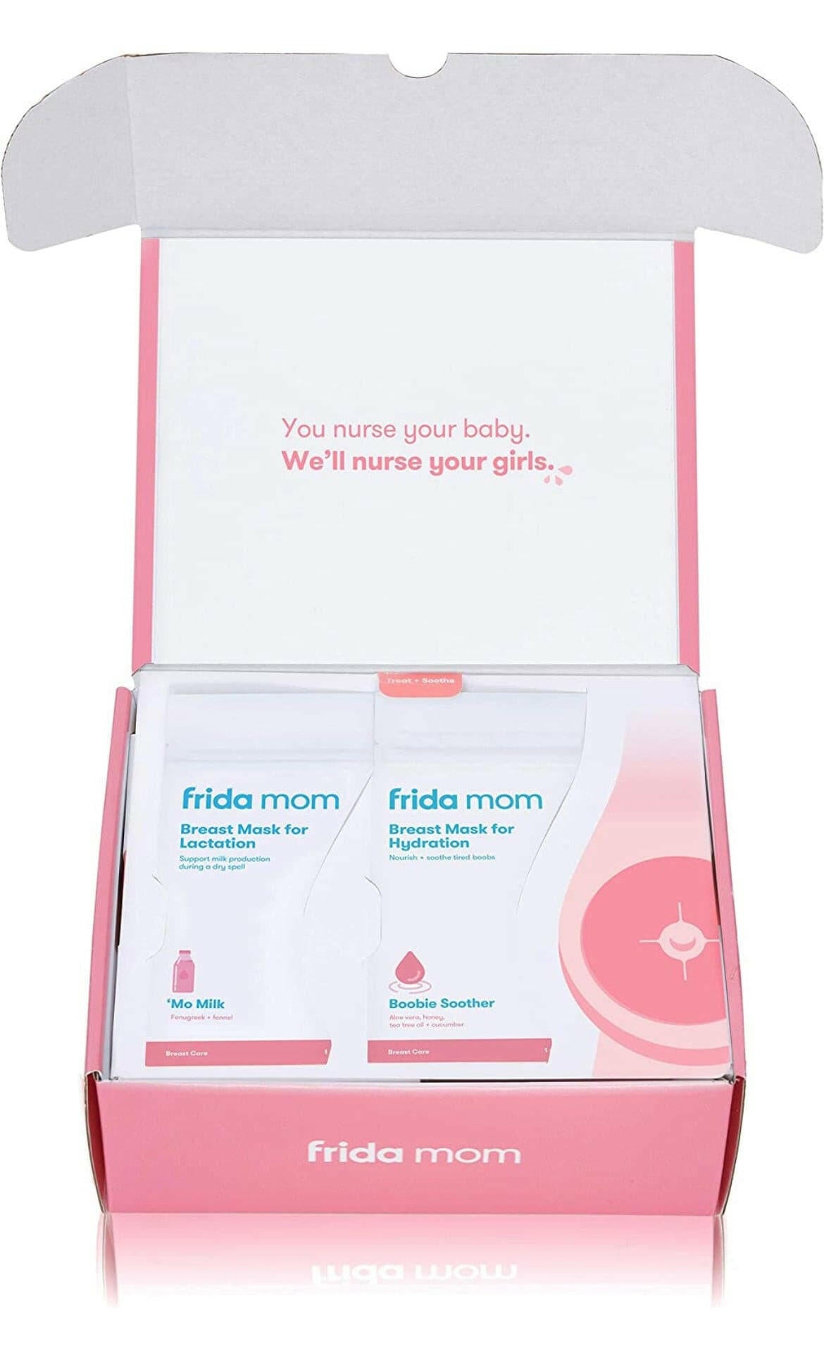 Breast Care Kit 9 PC, 2-in-1 Lactation Massager, Breast Warmers, Breast Mask for Hydration and Lactation by Frida Mom.