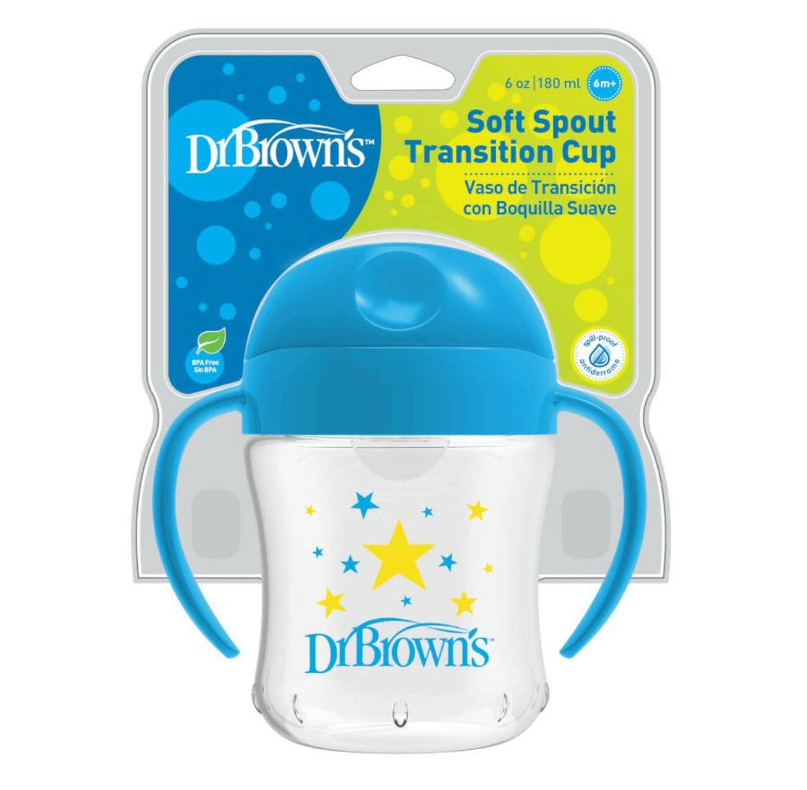 Soft-Spout Transition Cup by Dr. Brown,180 ml, 6m+.