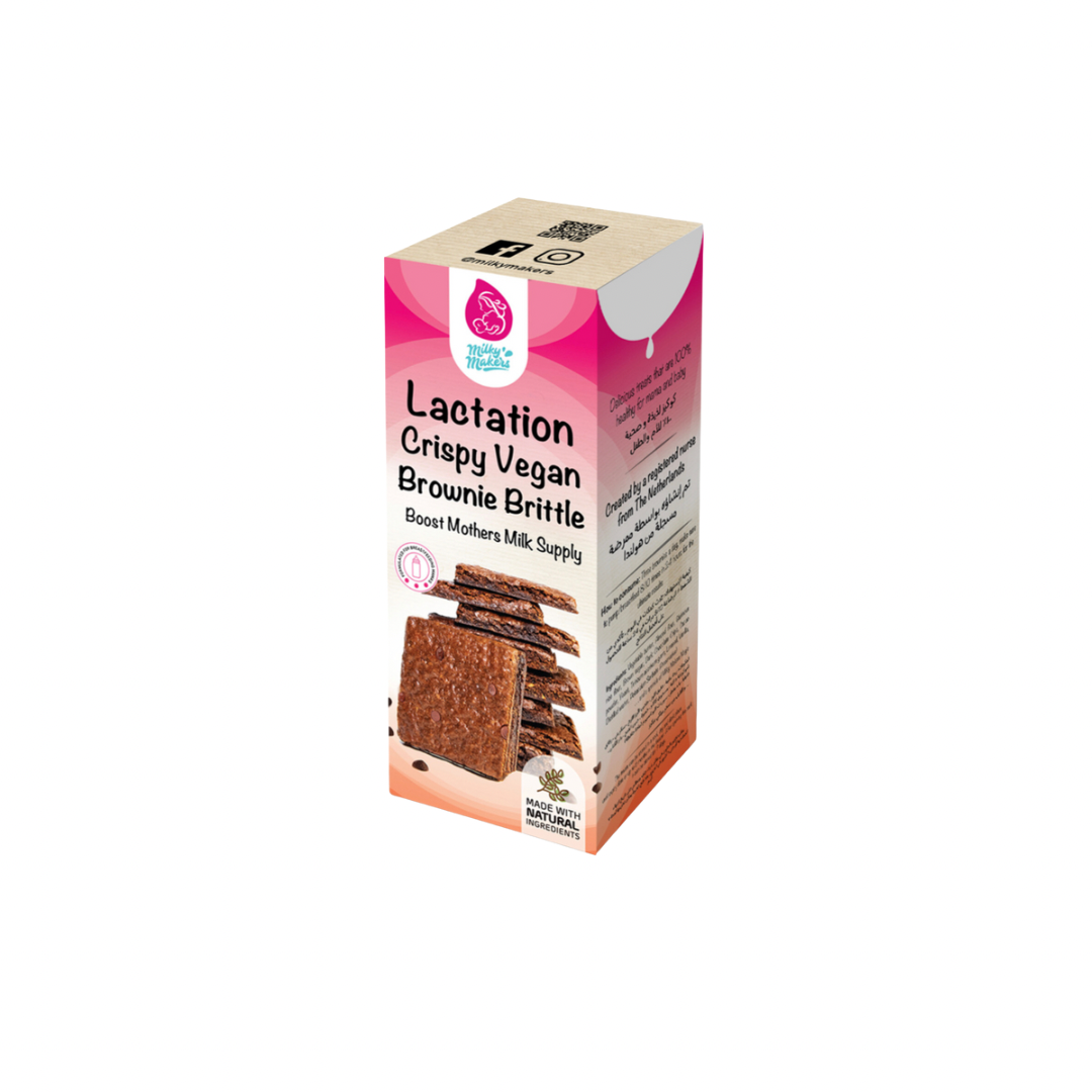 Lactation Crispy Vegan Brownie Brittle By Milky Makers.