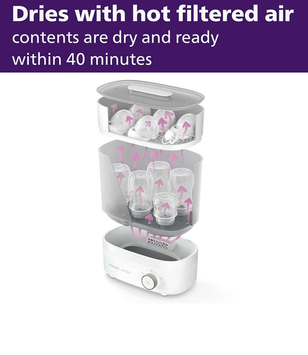 Philips AVENT Baby Bottle Sterilizer with Dryer.