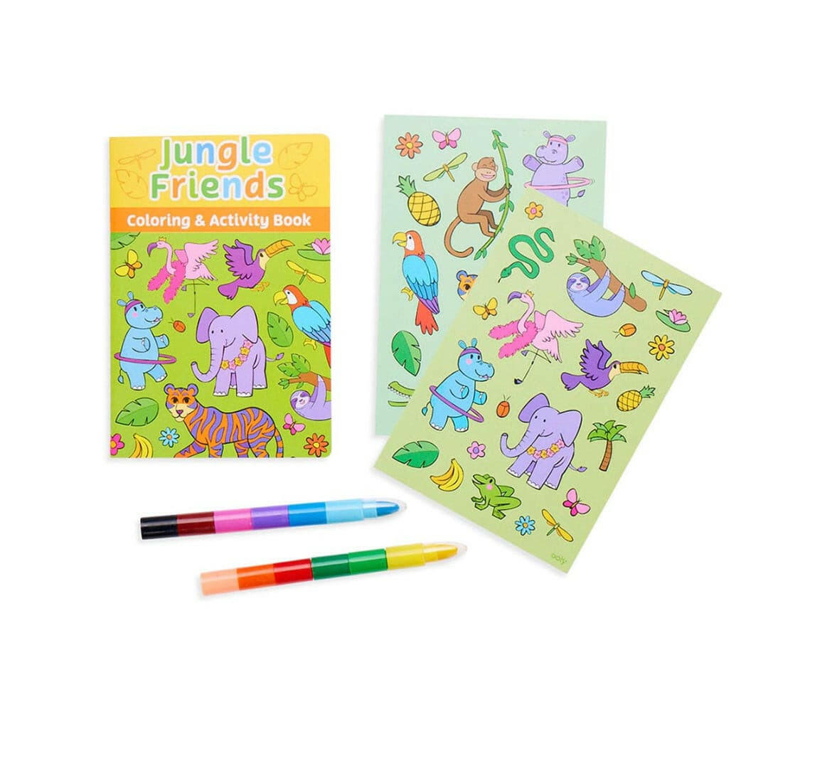 Mini Traveller Colouring & Activity Kit - Jungle Friends.