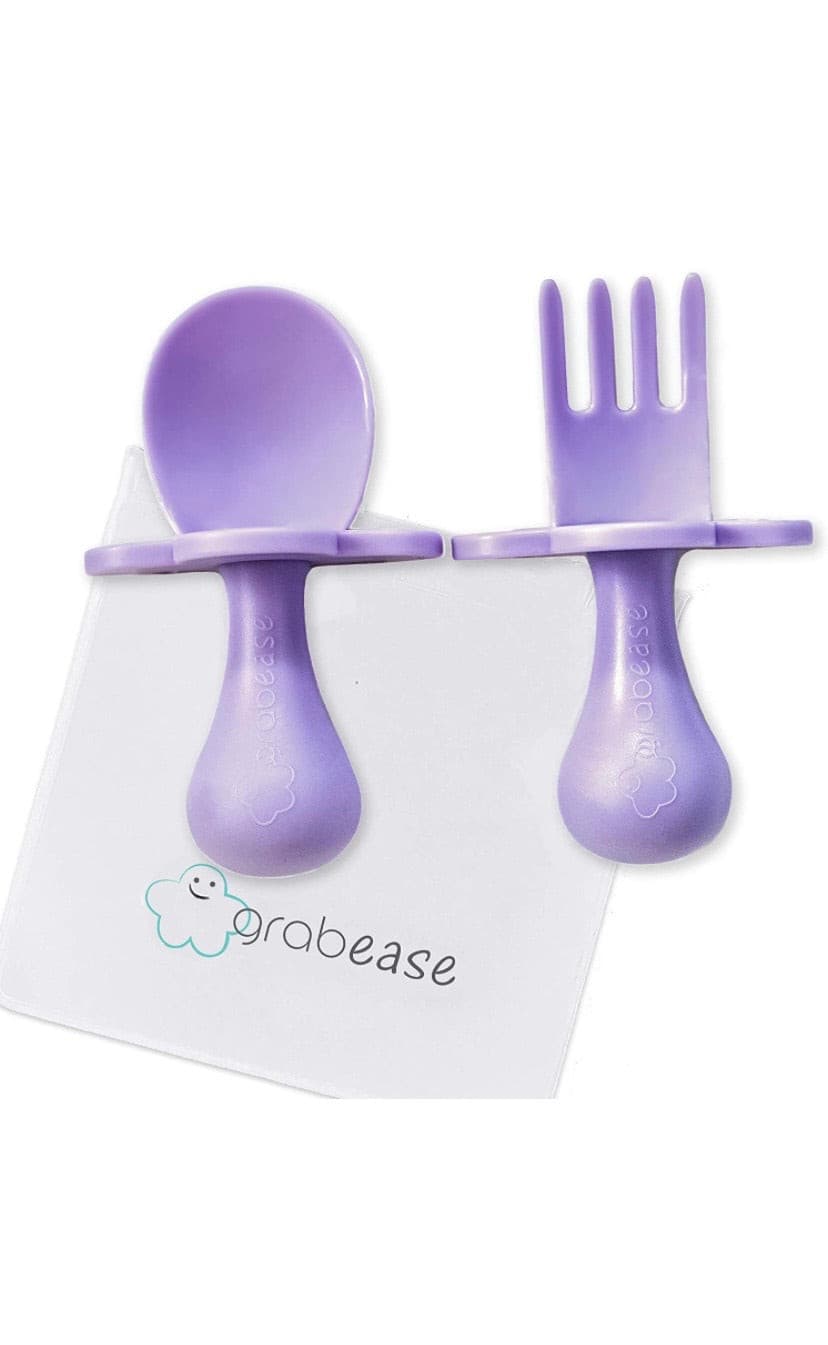 Grabease Spoon for Self Feeding Baby - Lavender