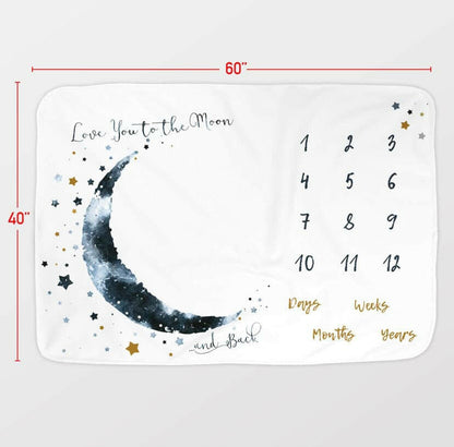 ‏Baby Monthly Milestone Blanket Boy and Girl, Unisex Month Blanket.