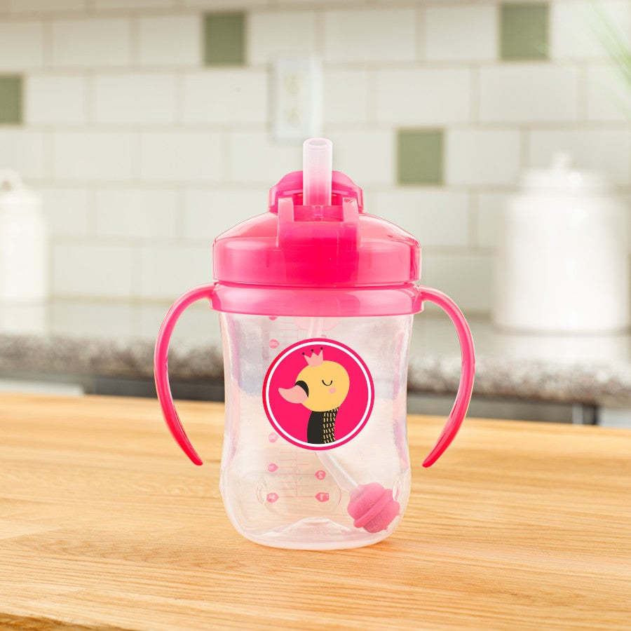 Baby Straw Cup by Dr. Brown, 270 ml, 6m+,pink.