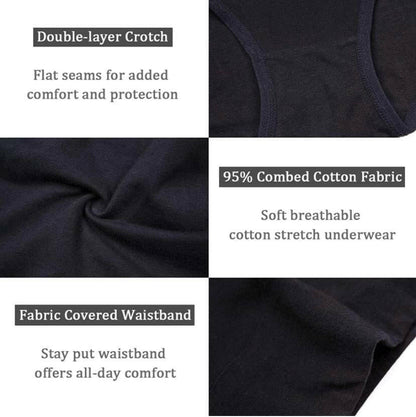 wirarpa Women's High Waisted Cotton Underwear Ladies Soft Full Briefs Panties Multipack.