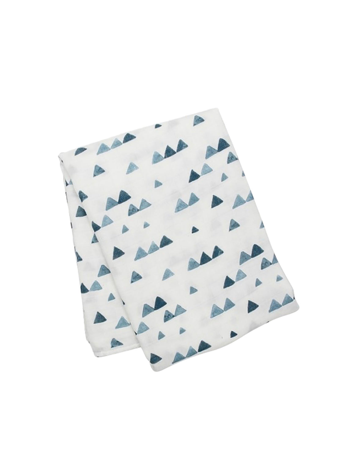 Lulujo - Bamboo Hat & Swaddle Blanket - Navy Triangles.